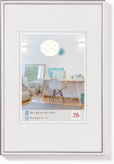 Walther new lifestyle - cadre en plastique - format photo 50x70 cm - argent