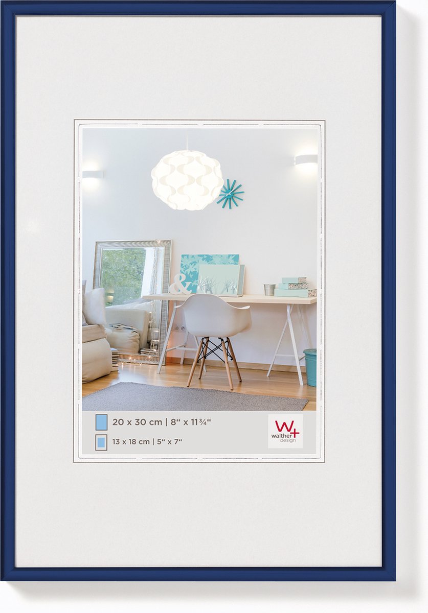 Walther new lifestyle - cadre en plastique - format photo 30x40 cm - bleu