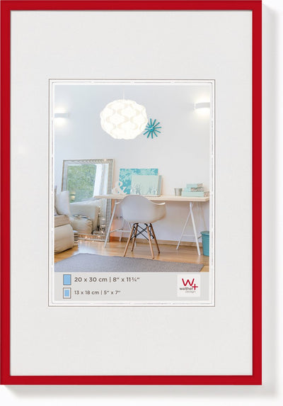 Walther new lifestyle - cadre en plastique - format photo 40x50 cm - rouge