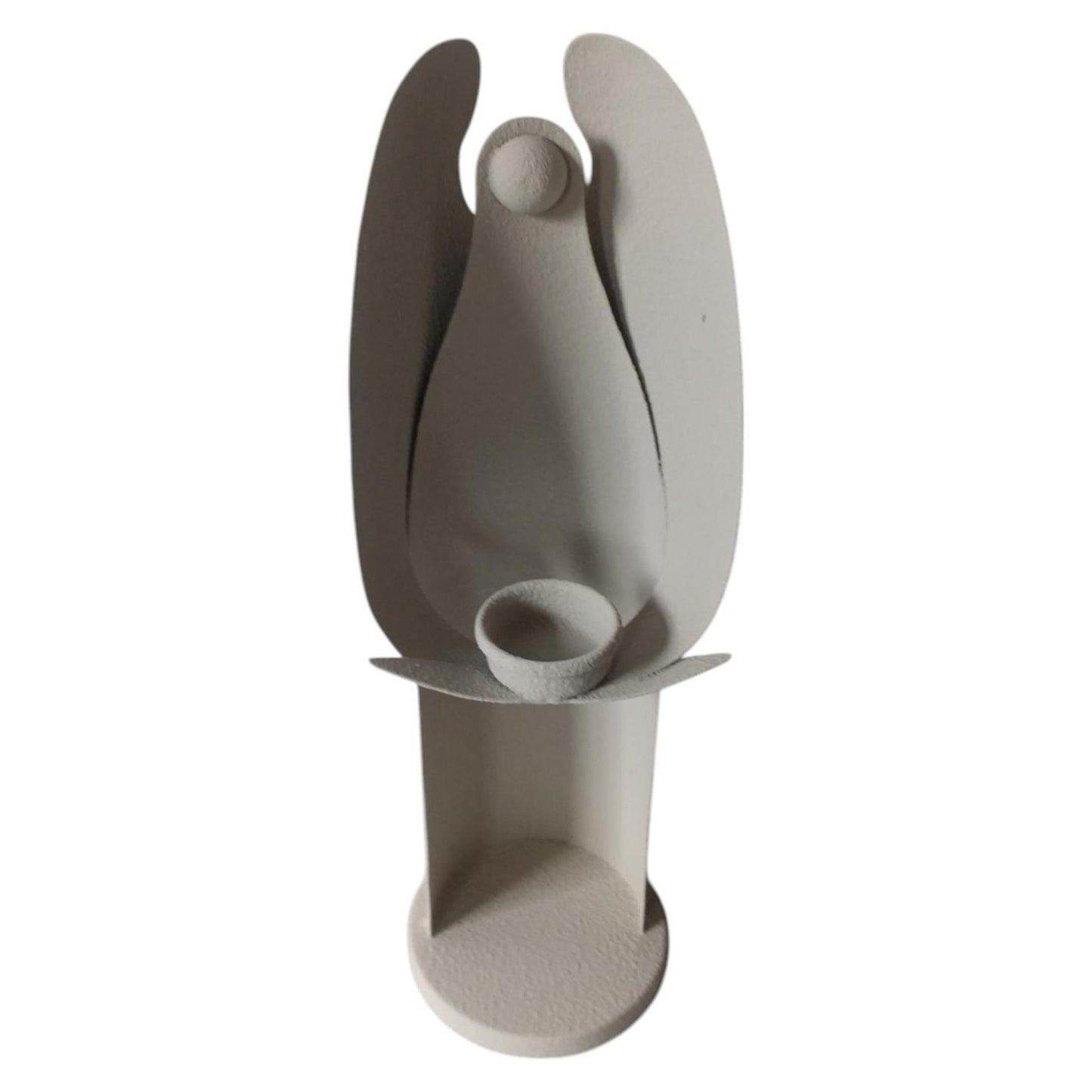 Photophore ambiance manoir ange blanc 11,5x10,5x30cm