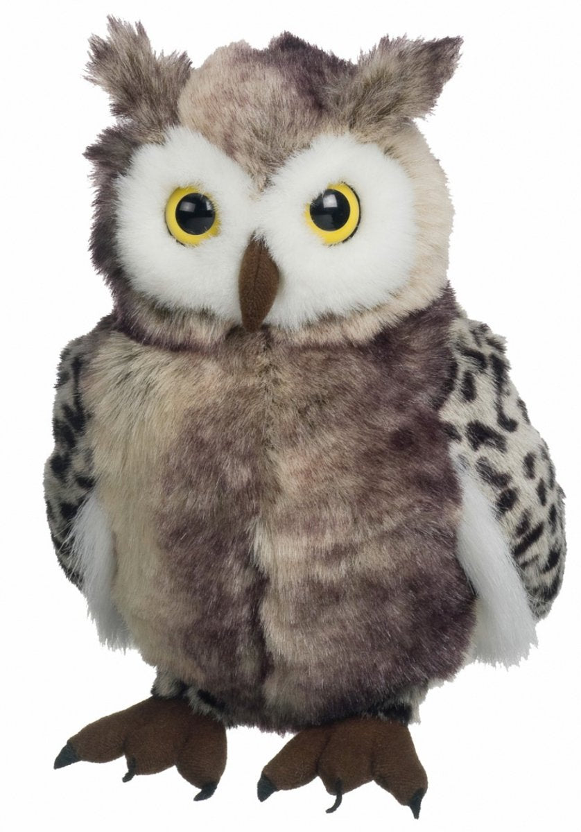 Heunec peluche peluche hibou - peluche douce de 30 cm - gris