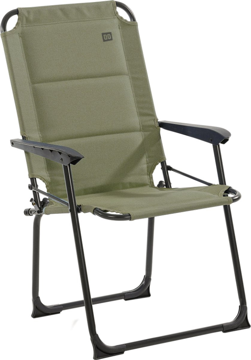 Chaise de camping Travellife Lago compacte vert mousse - rembourrage confortable - résistant à l'eau et aux UV - avec protection pliable