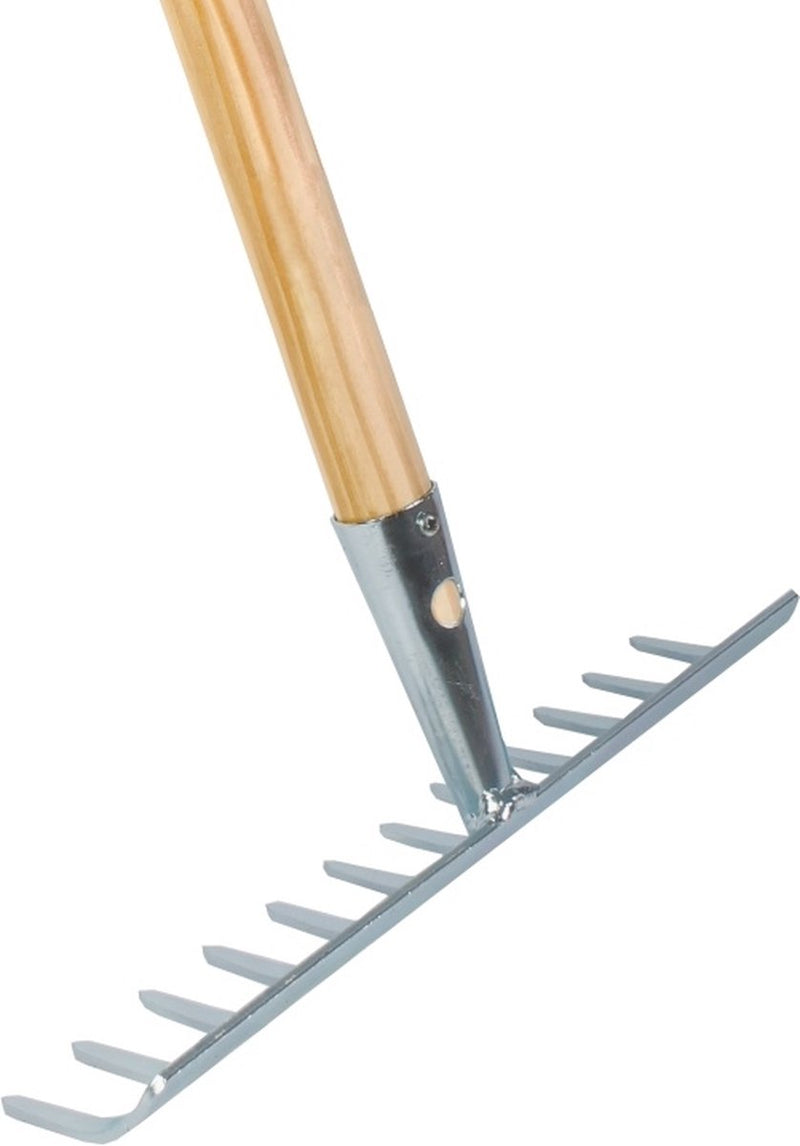 Outils Talen – râteau de jardin – 12 dents – galvanisé – 30 cm – manche en frêne – 160 cm