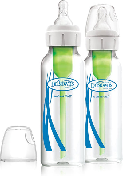 Dr. brown's options+ biberon anti-colique - biberon à col étroit - verre - 250ml - 2 pièces