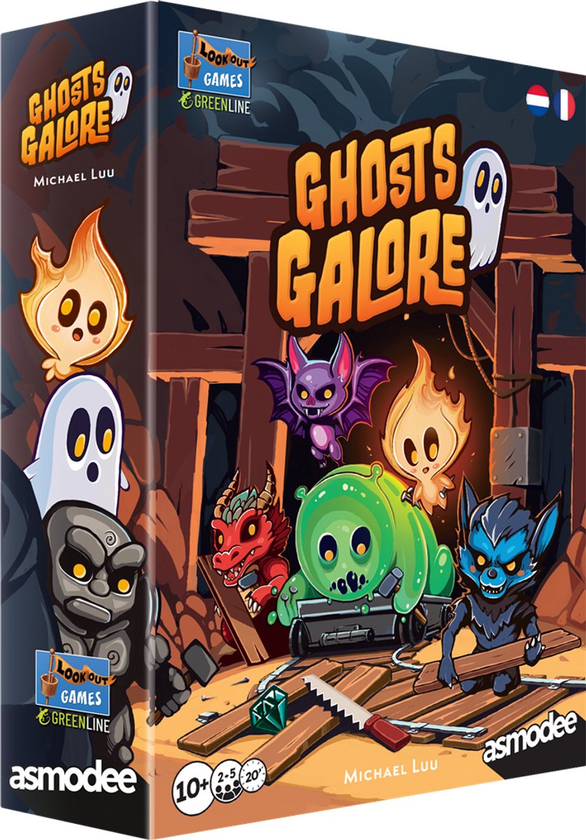 Asmodee jeu de société fantômes à gogo jeu de famille stratégique en carton.