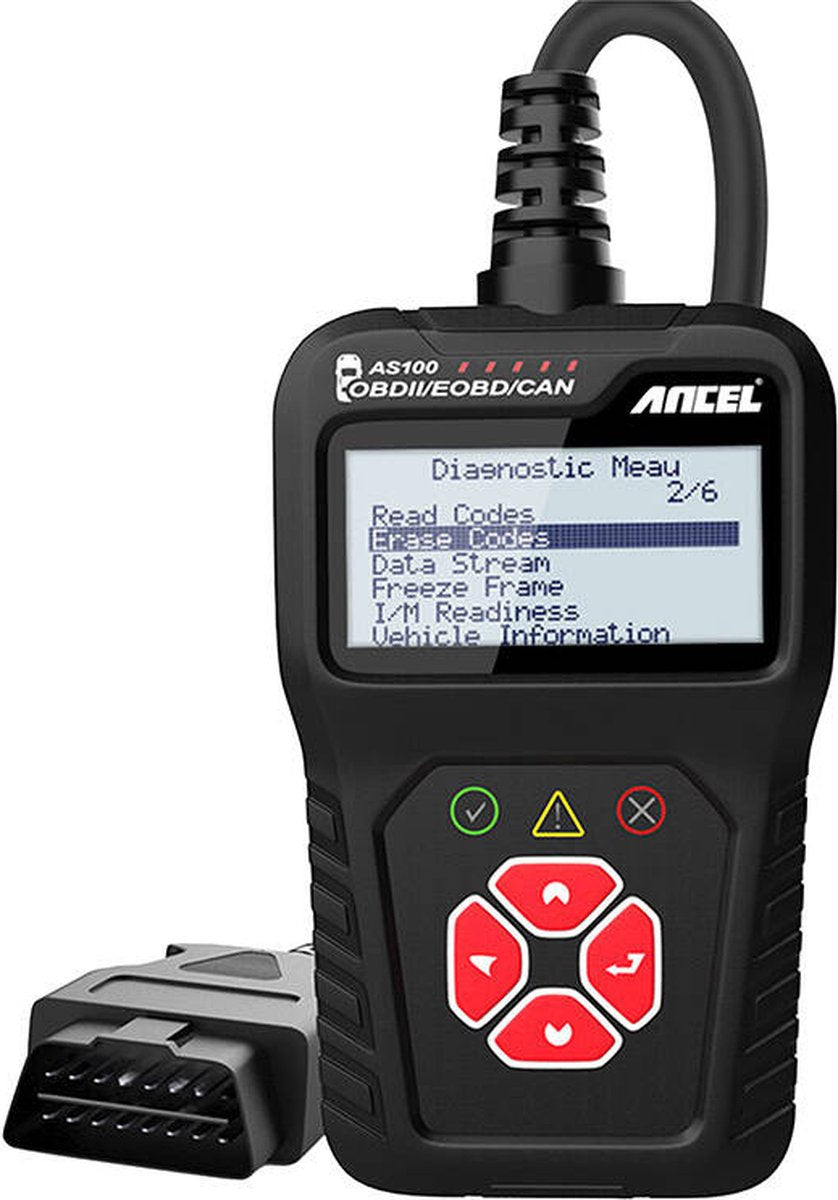 Scanner de diagnostic Ancel AS100 OBD2 – Appareil de diagnostic universel pour voitures – Noir