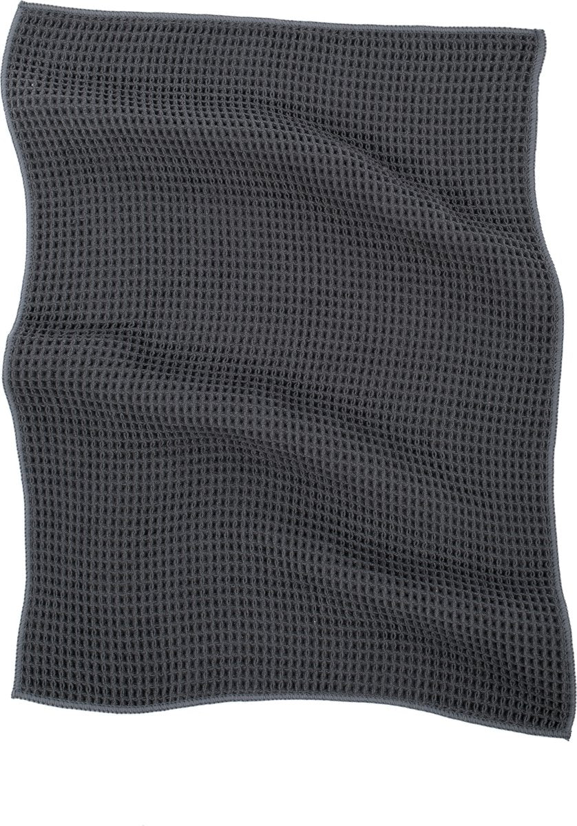 Tiseco torchon essentiel, microfibre 40x60cm, set 2, gris foncé