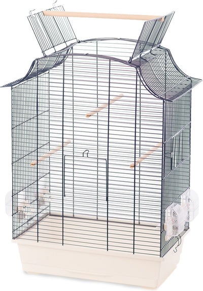 Flamingo - cage à oiseaux solor ciel - blanc - 52x31x65cm