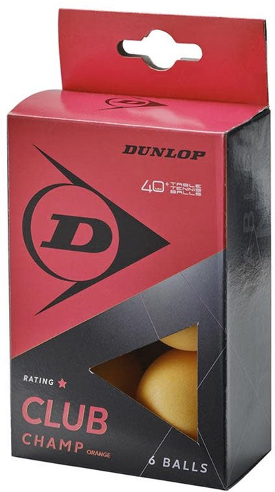 Dunlop - 40+ club champion - blanc - 6 balles de tennis de table