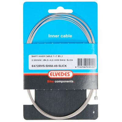 Elvedes link inner k 2250mm acier inoxydable N-nip. 6472RVS-SHIM-49-SL