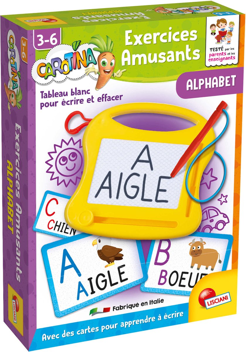 Lisciani carotte exercices amusants alphabet - fr