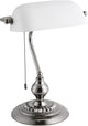 Lampe de bureau banquier Eglo - lampe de table - e27 - 39 cm - gris blanc