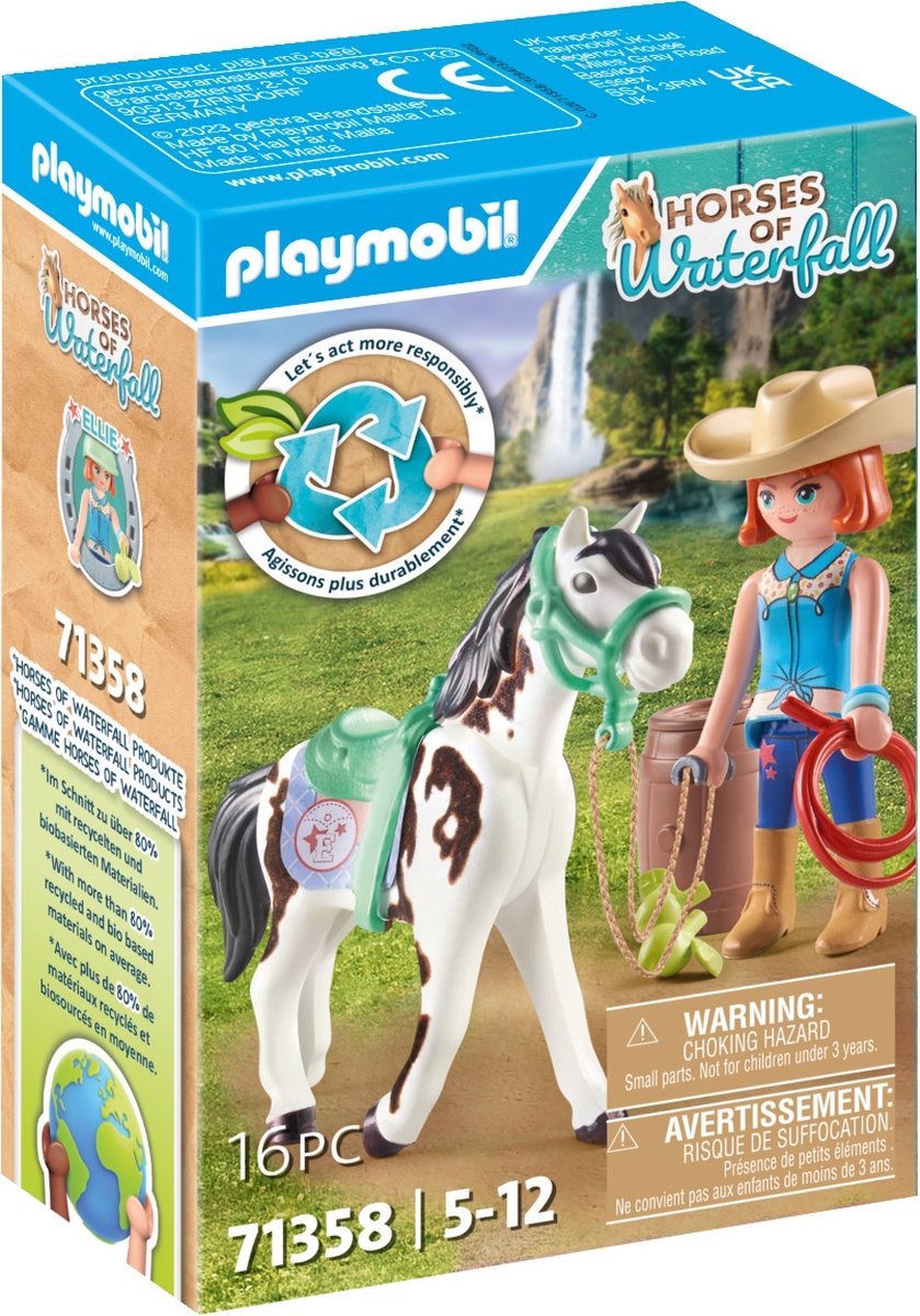 Playmobil Horses ou cascade Ellie et Scist Play Set 71358