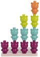 Miniland ml eco : oursons mathématiques 4cm, en bioplastique, matériaux recyclés et carton, 64 oursons, 4 plateaux de jeu et 20 cartes exemples. fabriqué en Espagne, 3+