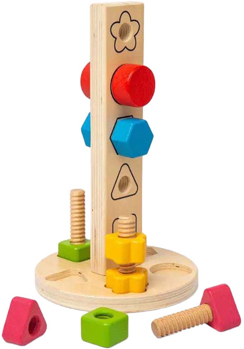 Bigjigs en bois Moeren-enatertoren, 11dlg.