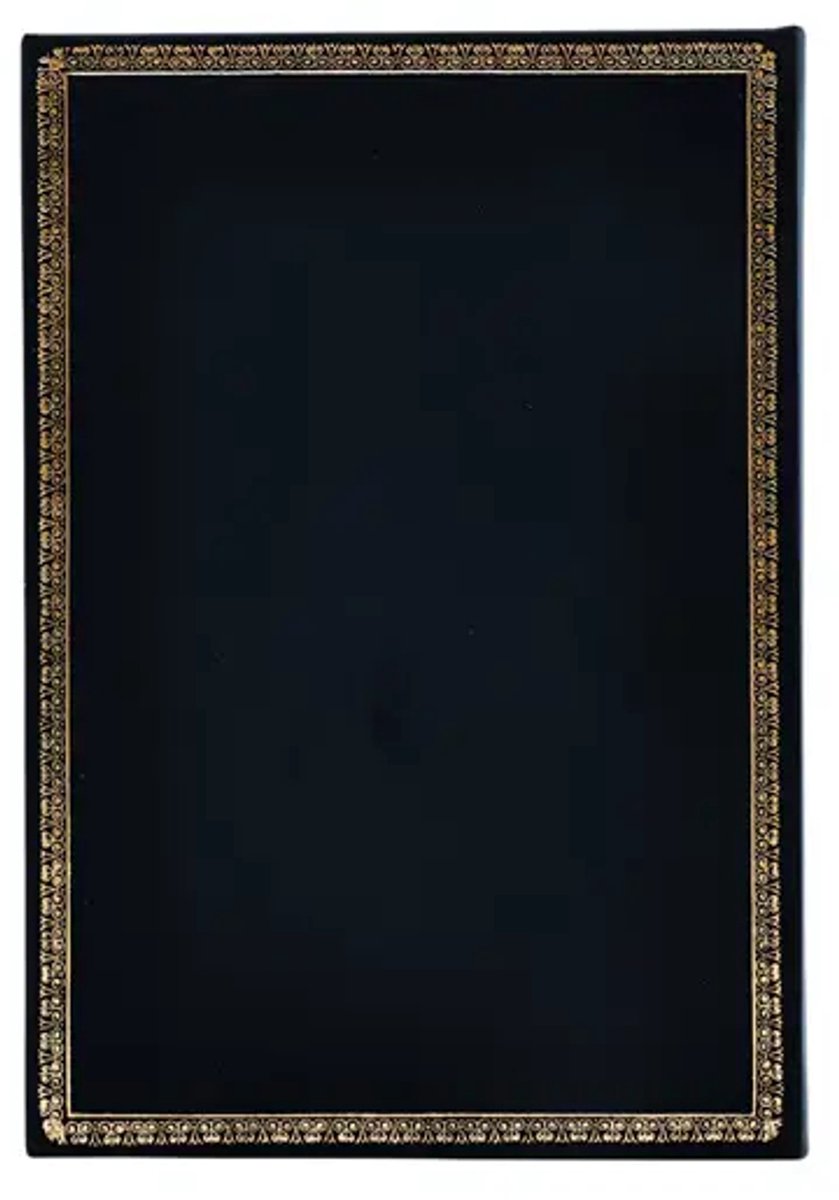 Paperblanks édition noire journaux à couverture rigide édition noire bande élastique doublée midi 144 pages 120 g/m²