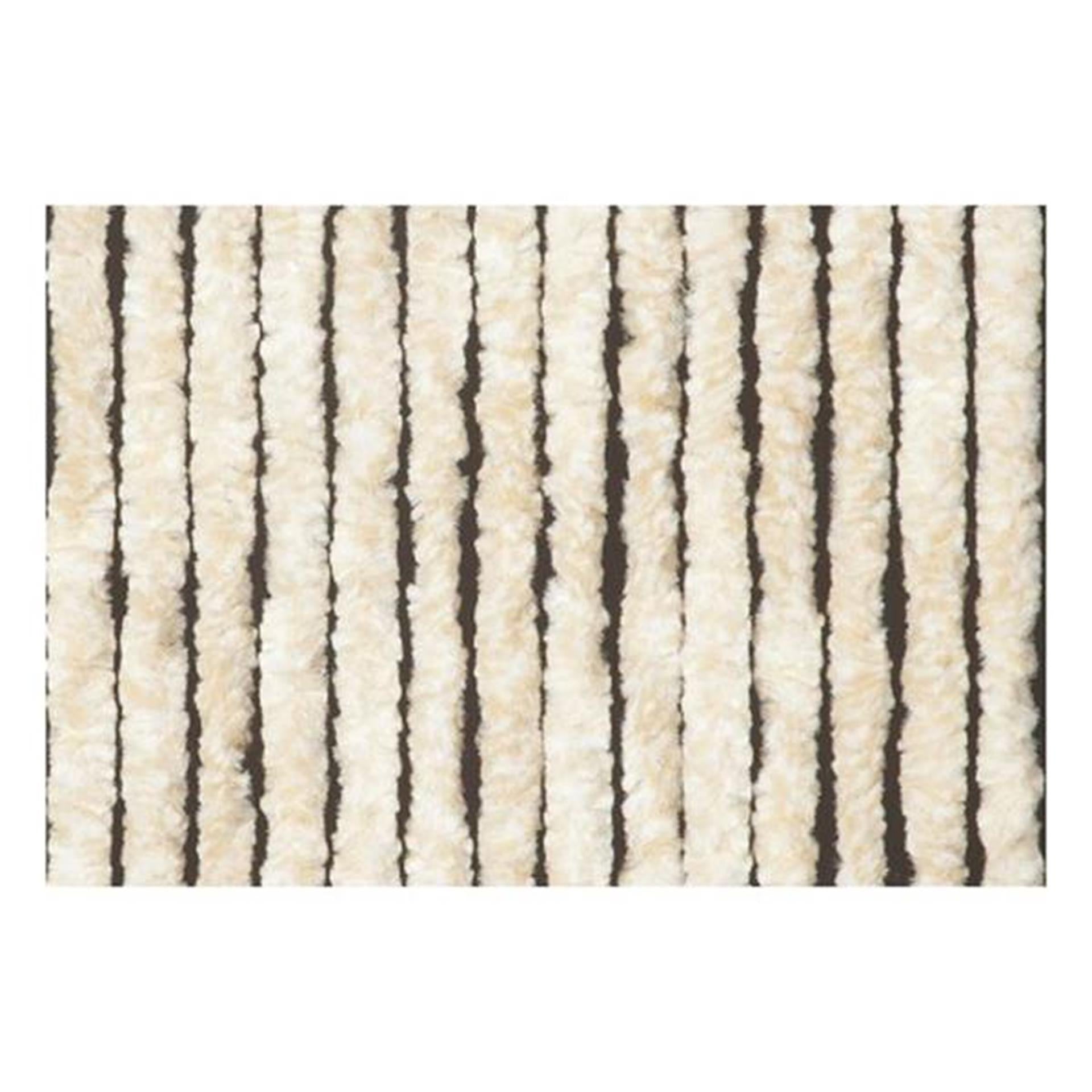Wicotex rideau queue de chat 100x240 beige blanc