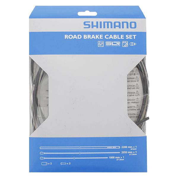 Ensemble de câbles de frein Shimano Race en acier inoxydable noir