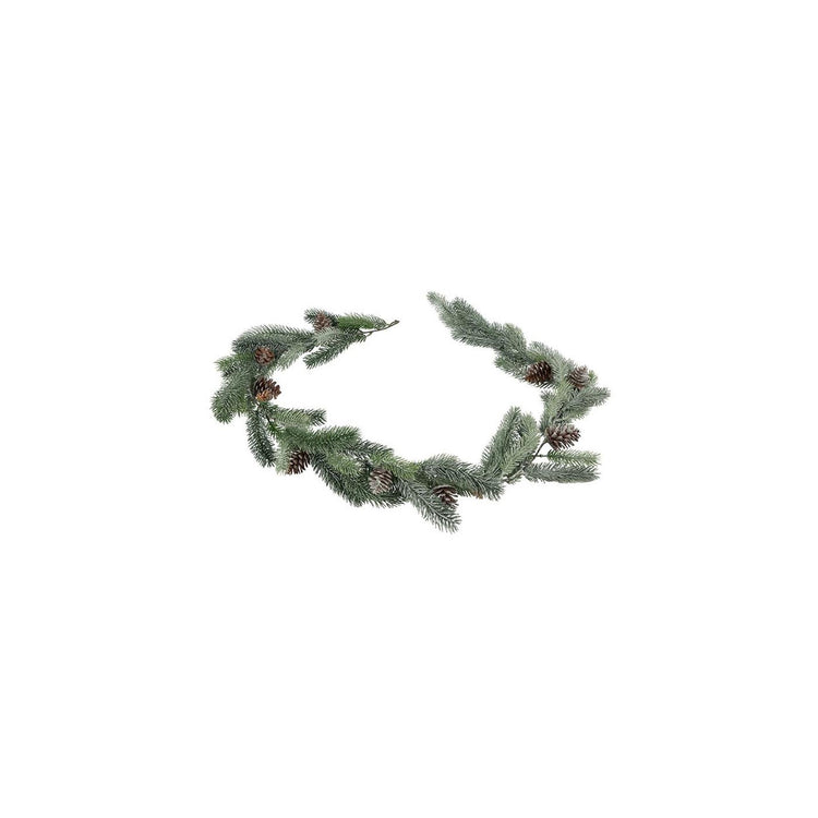Guirlande champêtre champêtre abies vert avec paillettes plastique 22x18x183cm
