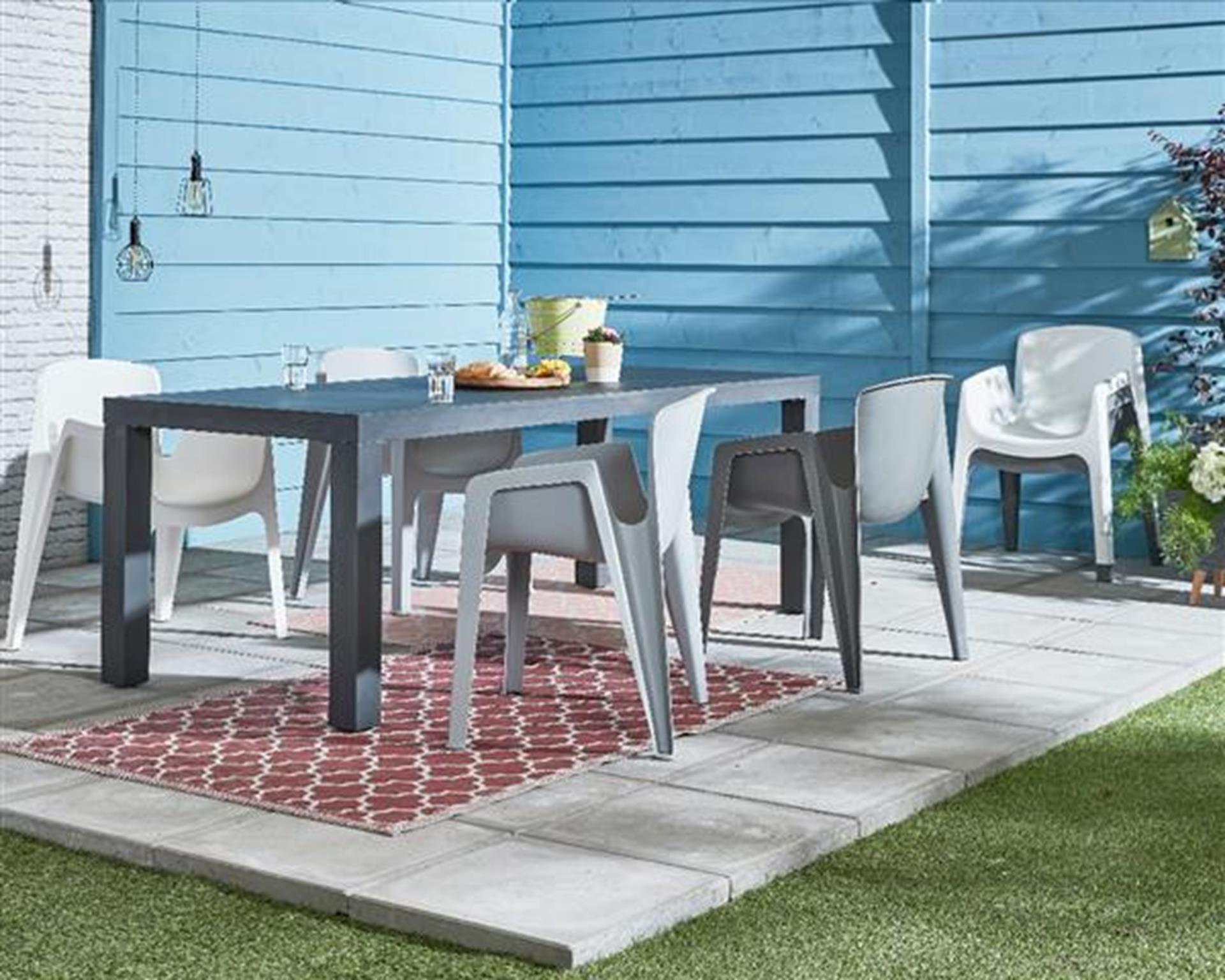 Chaise de salle à manger newyork en plastique gris