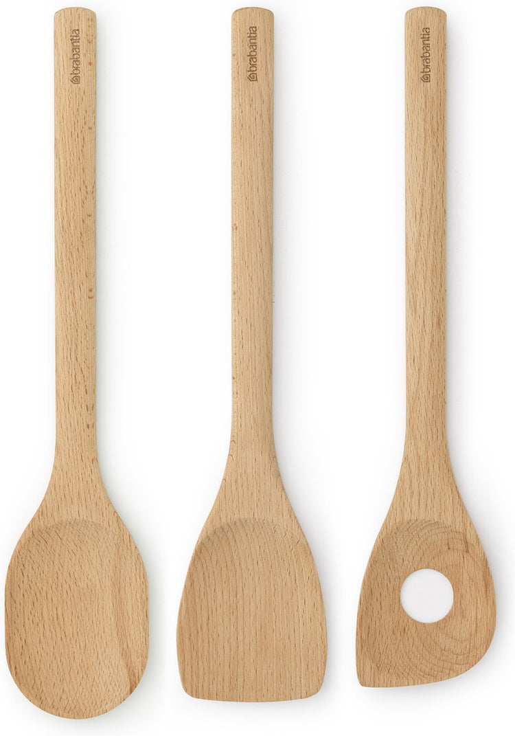 Ensemble d'ustensiles de cuisine en bois profilé Brabantia