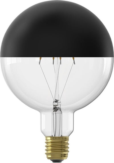 Calex g125 miroir supérieur noir - lampe LED e27 - source de lumière à filament dimmable - 4w - lumière blanc chaud