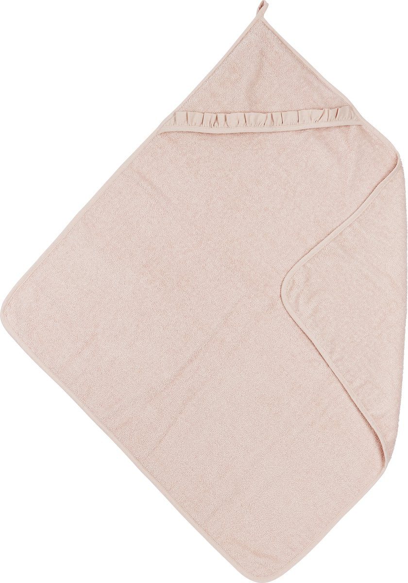 Cape de bain à volants bébé Meyco - rose tendre - 80x80cm