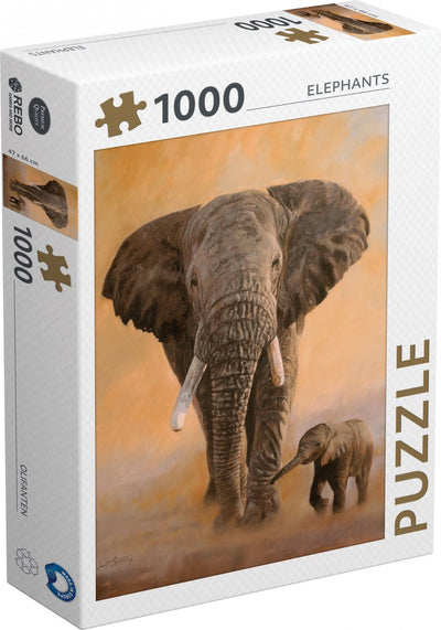 Rebo puzzle éléphants 1000 pièces