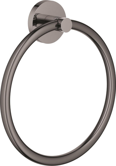 Anneau porte-serviettes Grohe essentials - ø 18 cm - métal - graphite dur (anthracite brillant) - 40365a01