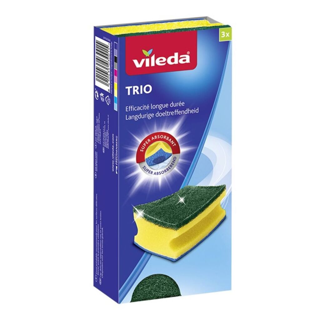 VILEDA VILEDA RACOURING SPONGE 3 PIÈCES