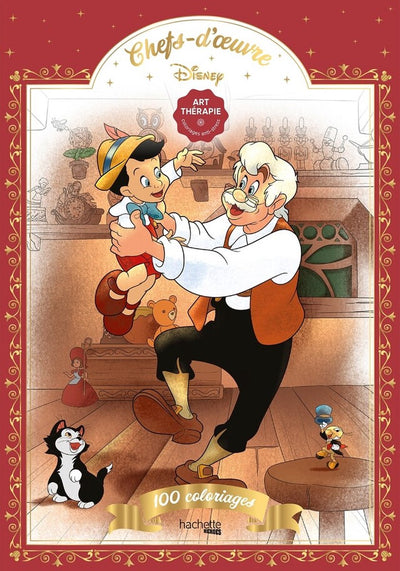 Hachette héros 100 coloriages art thérapie disney chefs d'oeuvre