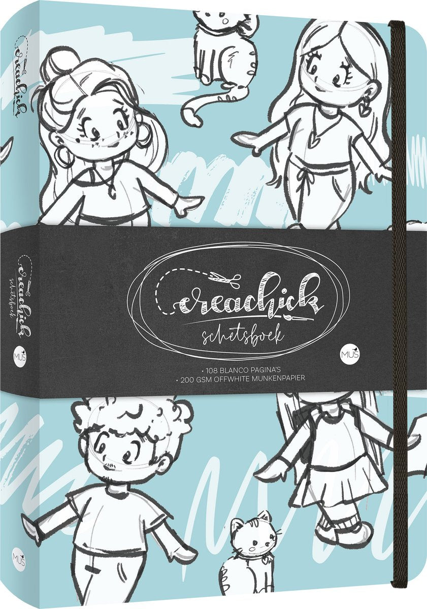 Kluitman carnet de croquis creachick bleu