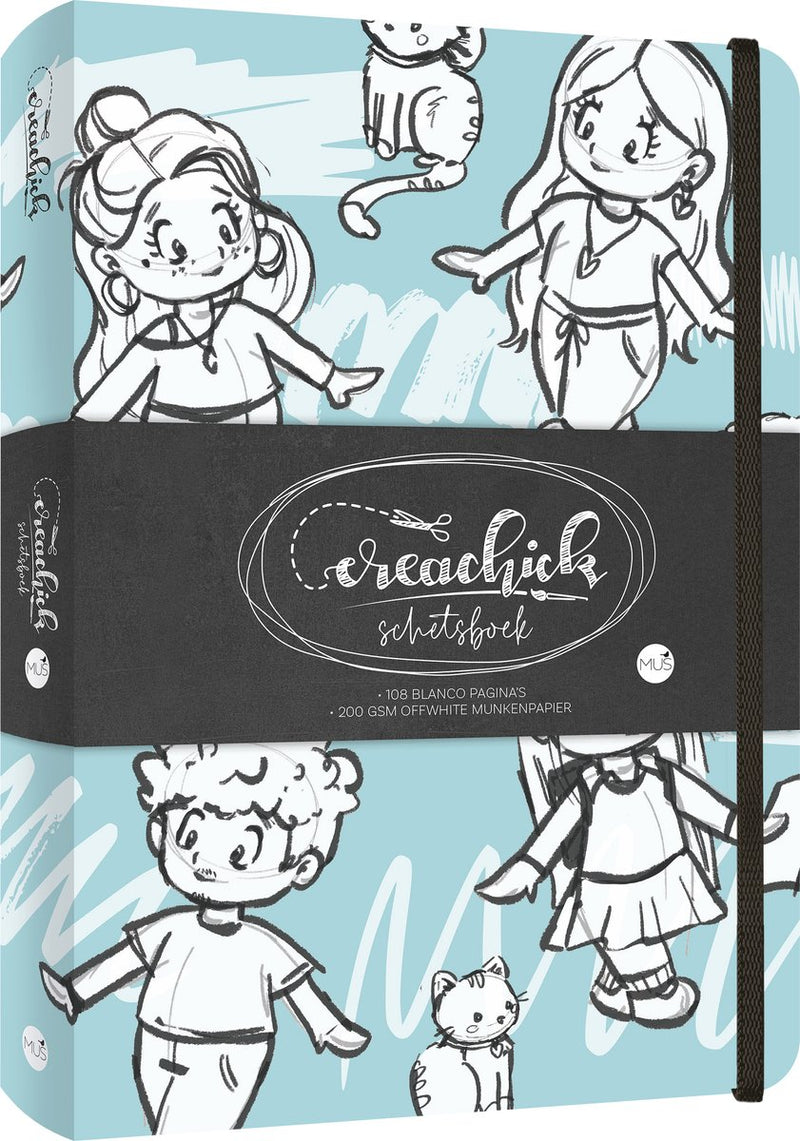 Kluitman carnet de croquis creachick bleu