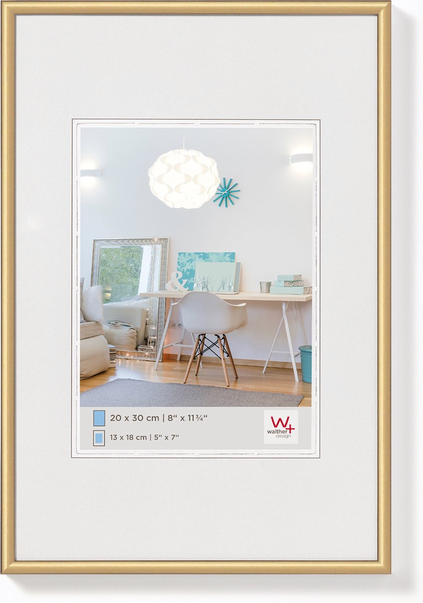 Walther new lifestyle - cadre en plastique - format photo 20x30 cm - or