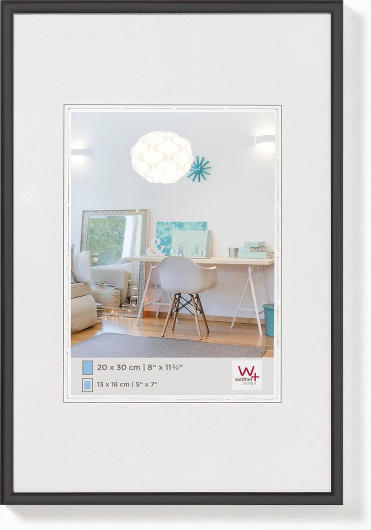 Walther new lifestyle - cadre en plastique - format photo 20x25 cm - noir