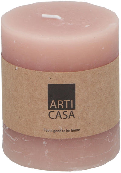 Bougie pilier Arti casa ø7 x 8 cm - 30 heures de combustion - rose