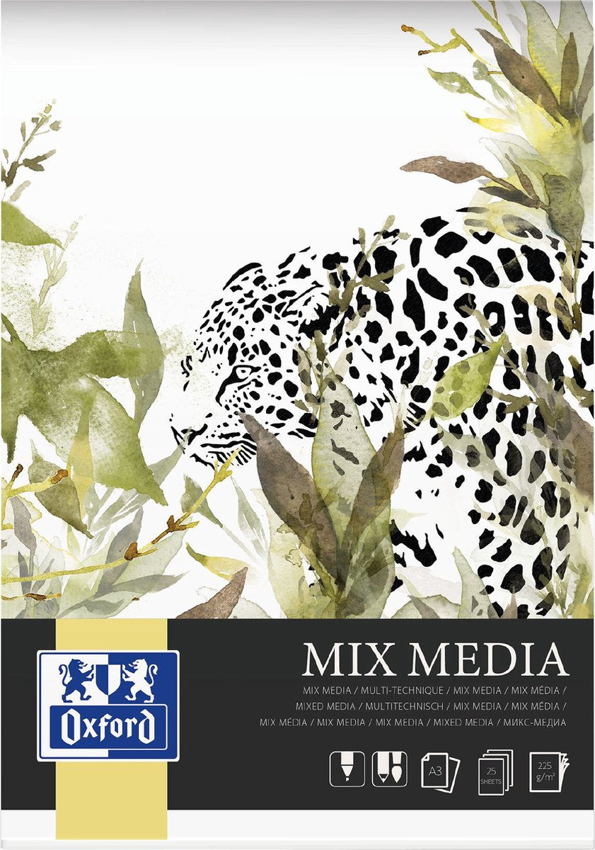 Bloc média mixte Oxford - a3 - 25 feuilles - 225g