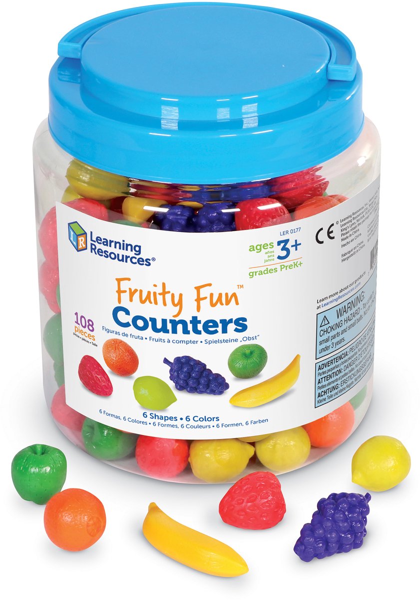 Ressources d'apprentissage compteurs fruity fun™ (ensemble de 108) - 1+
