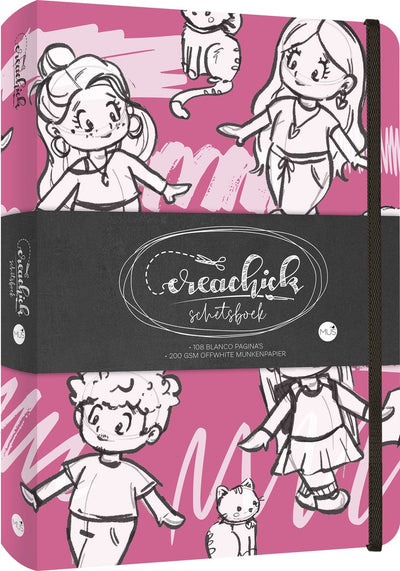 Kluitman carnet de croquis creachick framboise
