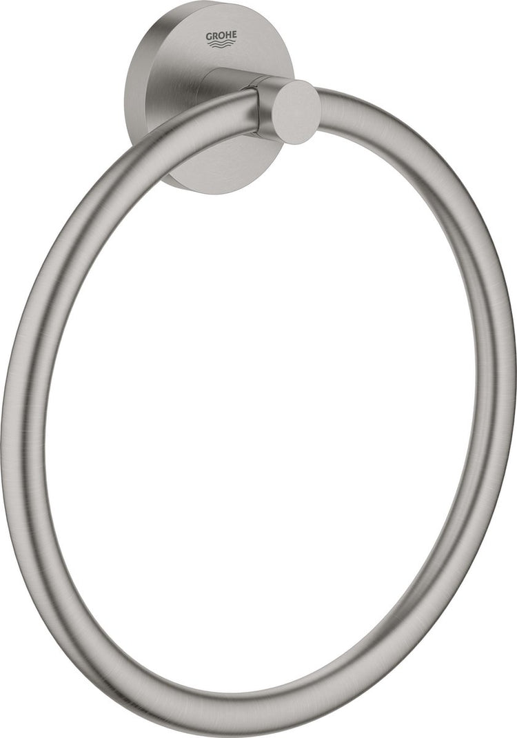 Anneau porte-serviettes Grohe essentials - super acier (aspect inox) - ø 18 cm - 40365dc1