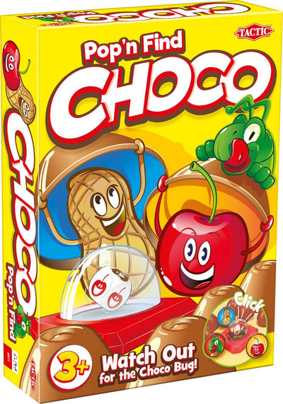 Tactic choco – jeu de société – jeu pop n find – jeu de mémoire et de réaction – jeu familial – 2 à 4 joueurs – à partir de 3 ans