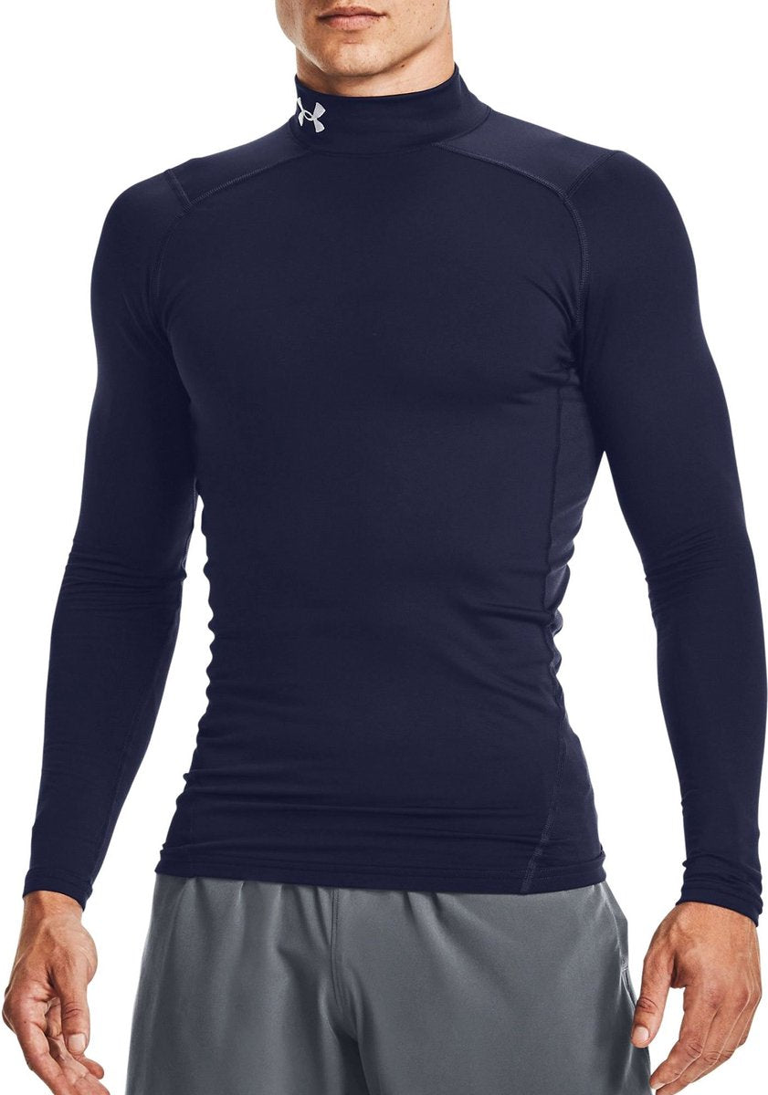 Under Armour UA CG Armour Comp Mock-Blu chemise de sport homme - marine minuit - blanc