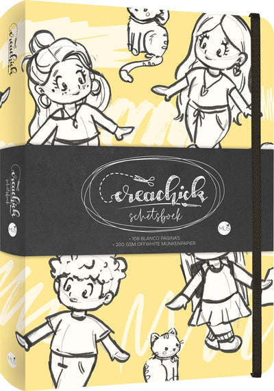 Kluitman carnet de croquis creachick jaune