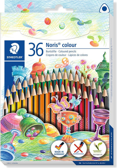 Staedtler noris color crayon de couleur triangulaire - set 36 pcs