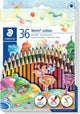 Staedtler noris color crayon de couleur triangulaire - set 36 pcs