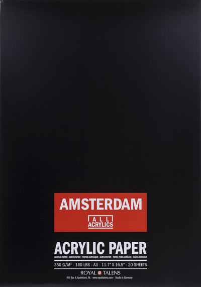 Papier acrylique Amsterdam | 42 x 29,7 cm (a3), 350 g, 20 feuilles
