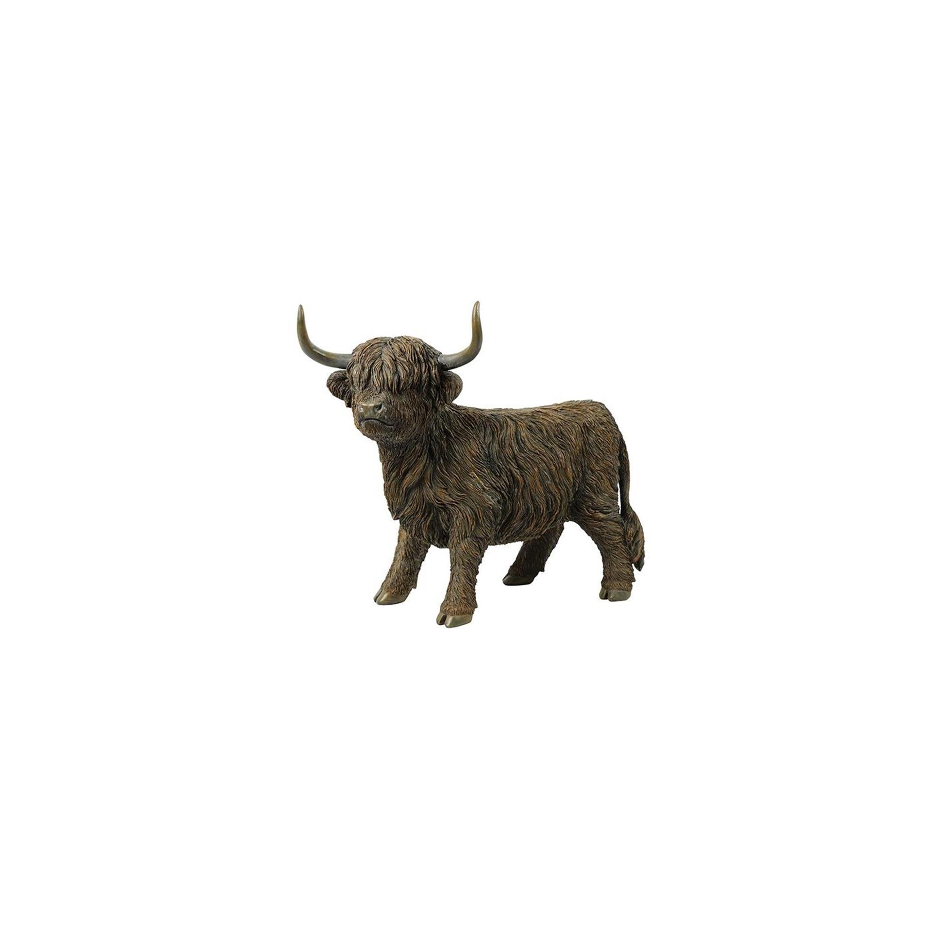 Statue Countryfield Highlander écossais marron h33cm