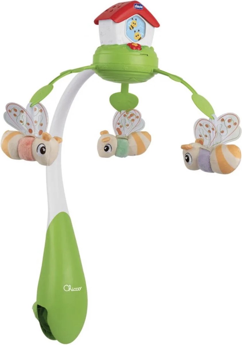 Chicco mobile pour berceau 3 en 1 avec projection abeille magique de la forêt