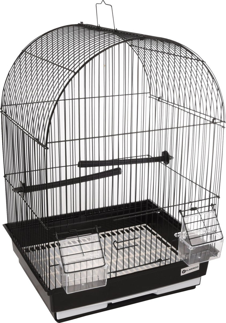 Cage à oiseaux Flamingo alor noir - noir - 34,5 x 28 x 48,5 cm