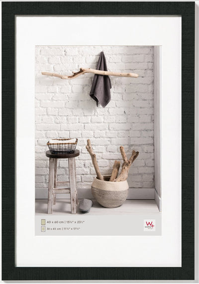 Walther home - cadre en bois - format photo 40x60 cm - noir